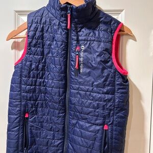 Vineyard Vines Girl Performance Vest with Pink Lining size large
